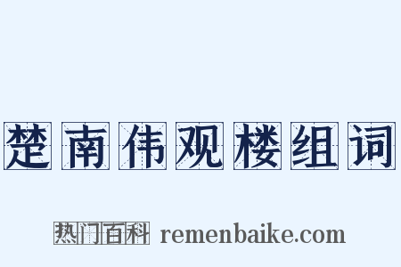 楚南伟观楼组词是什么意思的图片